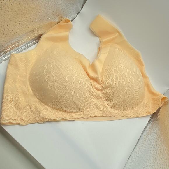 Orange Underwire Free Lightly Lined Bra Size XXL - Picture 1 of 4
